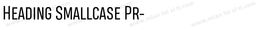 Heading Smallcase Pr字体转换